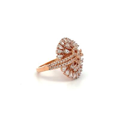 DAZZLING FLOWER BLOSSOM SEMI COCKTAIL RING FOR LADIES  Rings