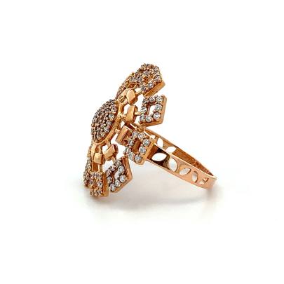 ROUND SPARKLING DIAMOND COCKTAIL RING FOR PARTY WEAR  Rings