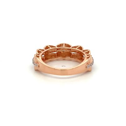 ROUND ABSTRACT GOLD AND DIAMOND FINGER RING FOR LADIES  Rings