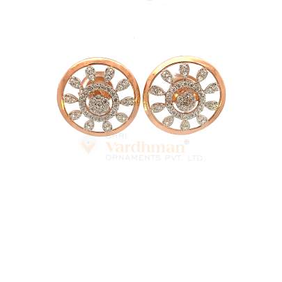 TRENDY LIGHTWEIGHT FLORAL STUD EARRING  Gold