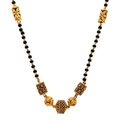 TRADITIONAL ORNATE BEADED MANGALSUTRA  Gold