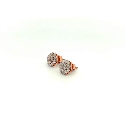 These exquisite 18K rose gold earrings with Sparkling Diamonds Earrings