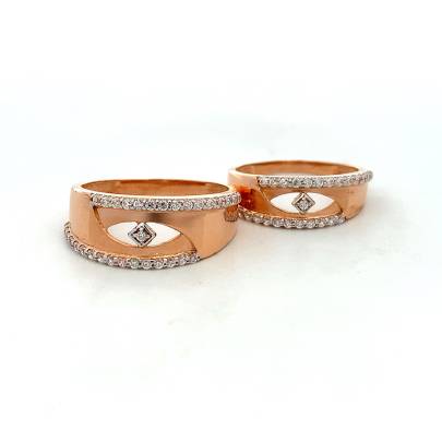 VINTAGE GEOMETRICAL COUPLE BANDS  Couple Rings