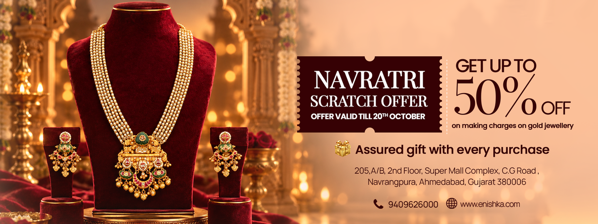 Navratri Gold Offer 2026 in Ahmedabad: Scratch & Win 10–50% Off Making Charges at Enishka