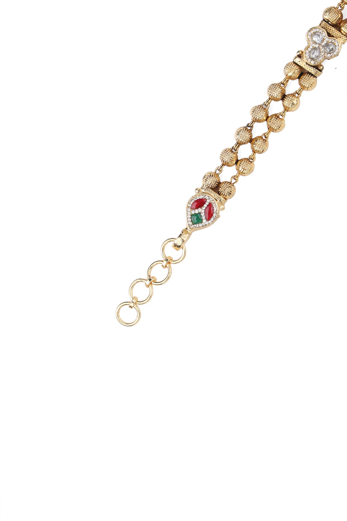 Silver Trefoil Bead Bracelet – alternate view, Enishka