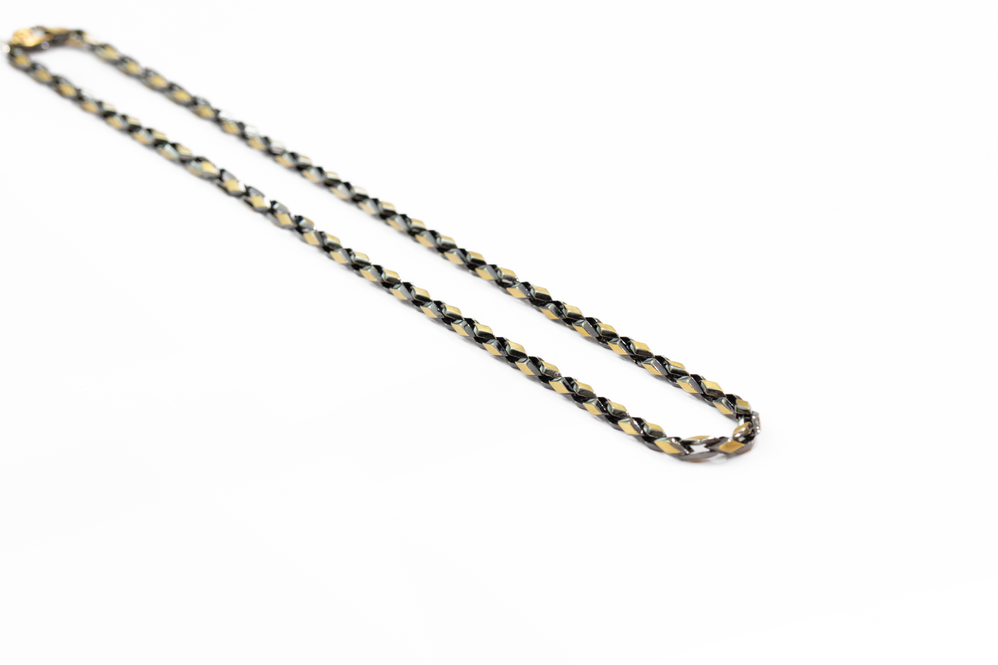 Metal chain on a white background
