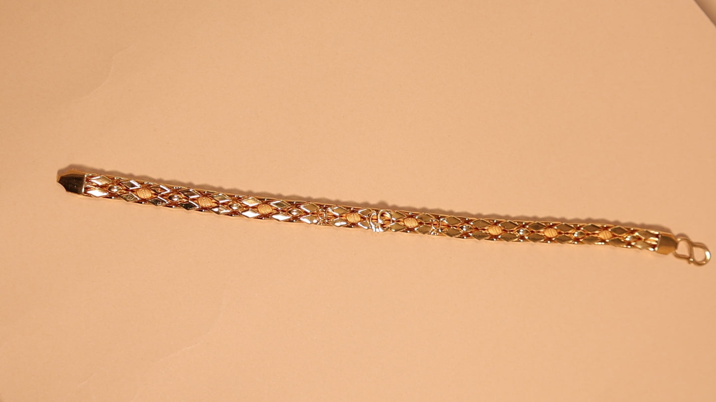 Gold Lattice Weave Bracelet