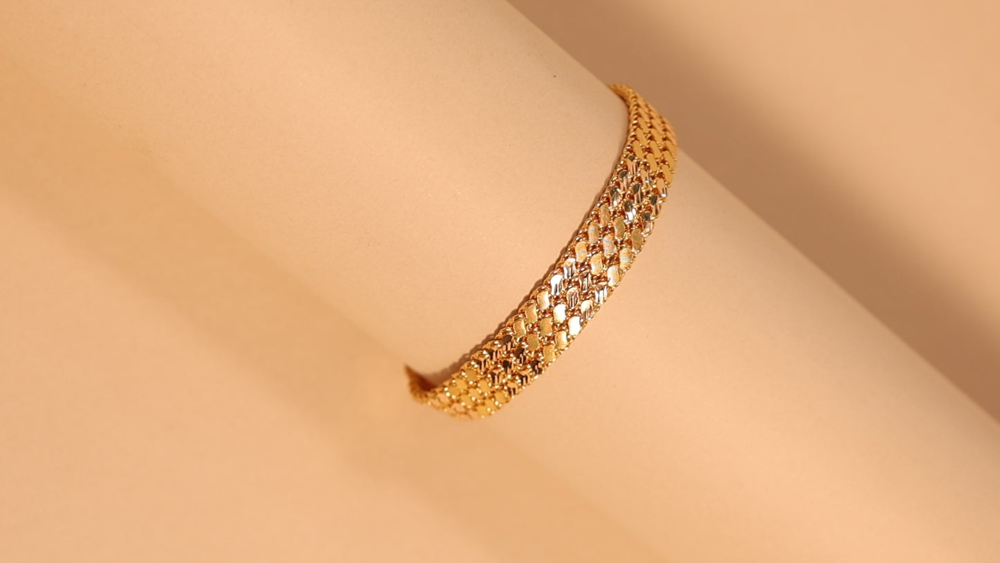 Gold Snake Scale Bracelet