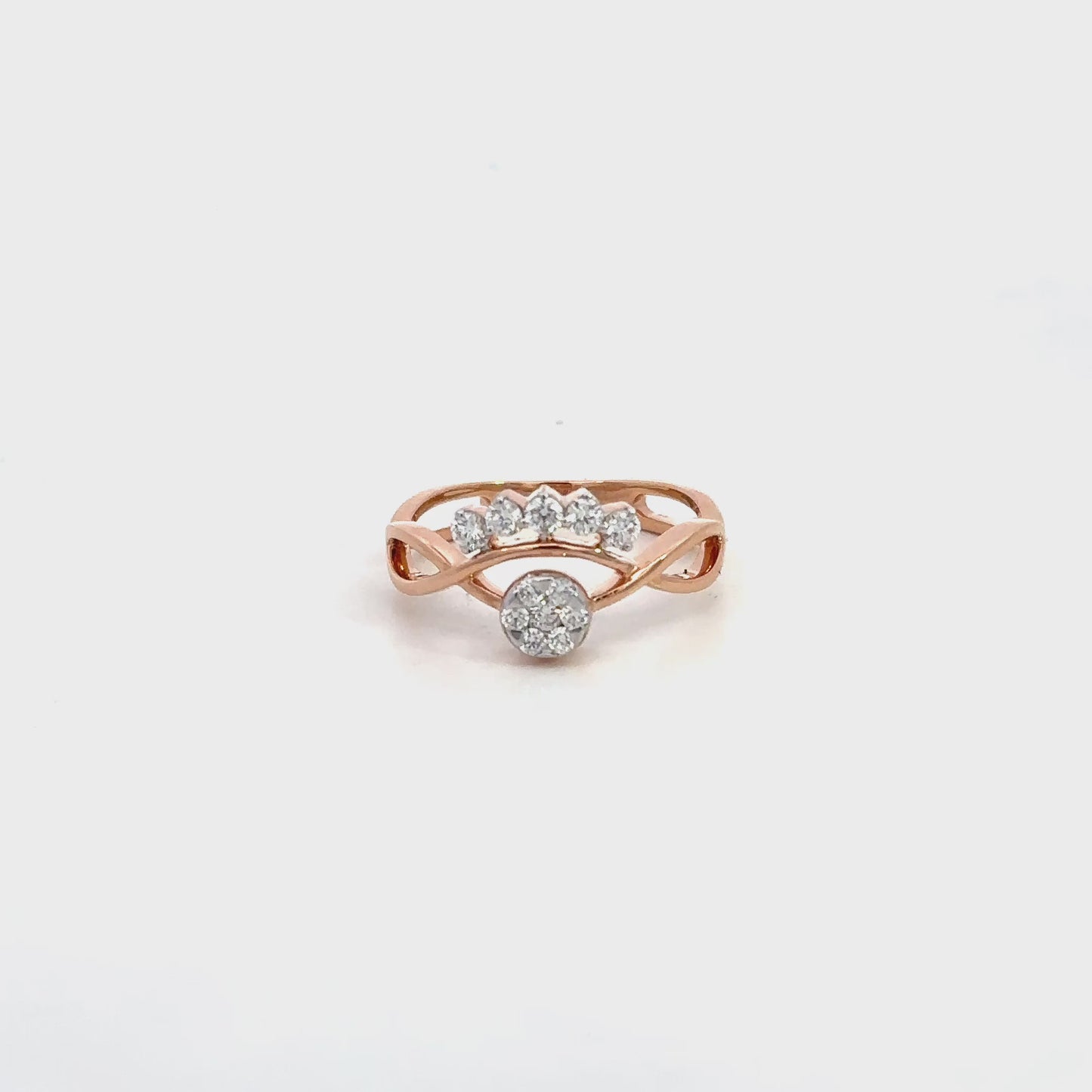 Twilight Curve Diamond Gold Ring