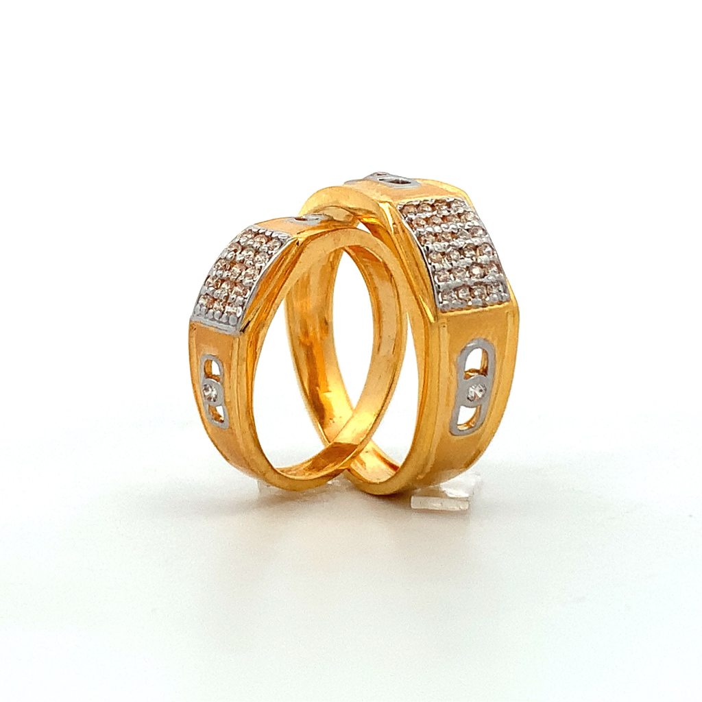 14K Gold Pearl & Diamond Half Moon Ring– MATEO