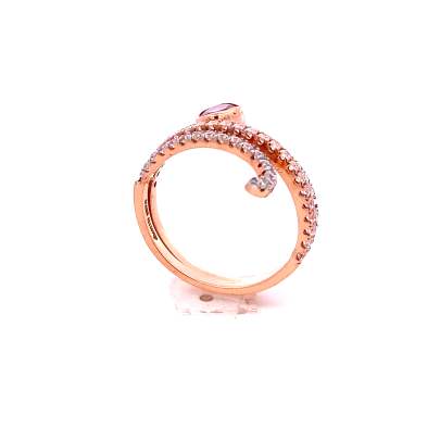 18kt Rose Gold Morden Bloom Ring Rings