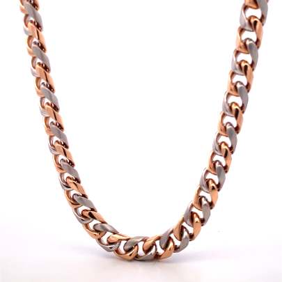 Elevate your inner godess with this 18kt Rose gold chain Gold