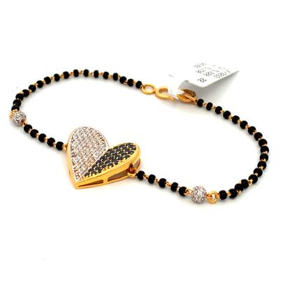 STYLISH HEART ENGRAVED MANGALSUTRA BRACELET  Bracelet