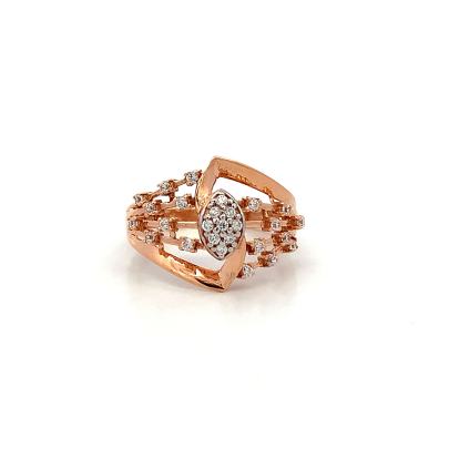 SPIRAL FLORAL PATTERN LADIES RING  Gold